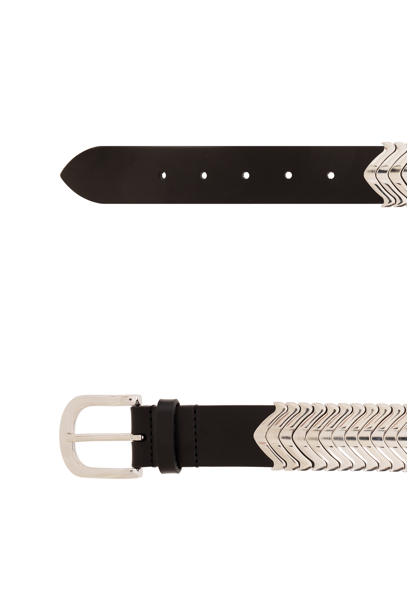 Black 'Tehora' leather belt Isabel Marant